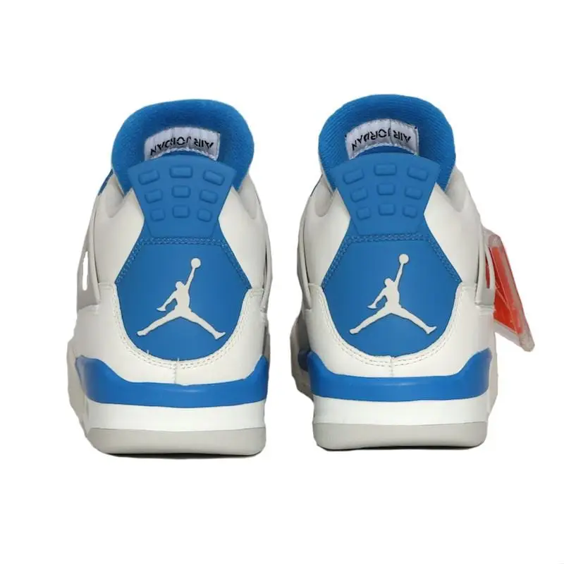 Air Jordan 4 Retro White & Military Blue 