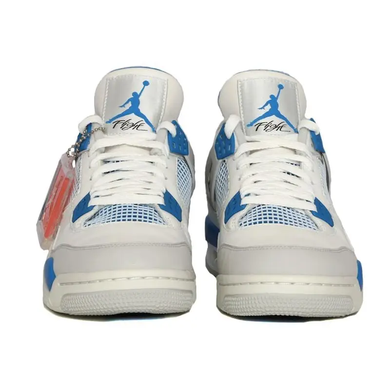 Air Jordan 4 Retro White & Military Blue 