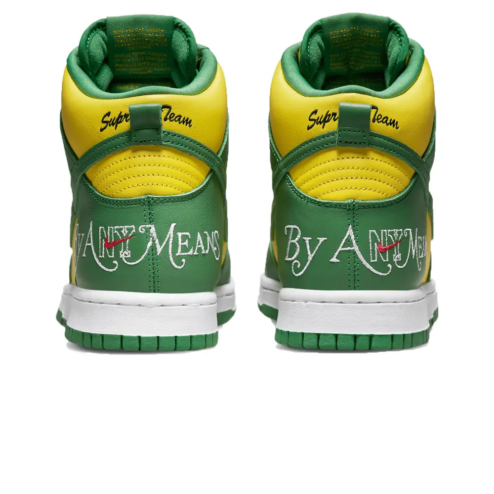 Supreme x Nike Dunk High SB 'By Any Means - Brazil' 