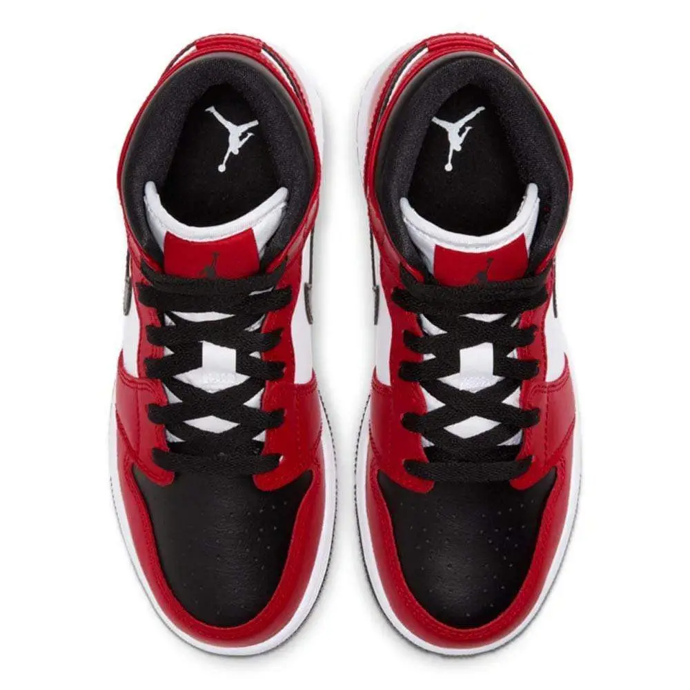Air Jordan 1 Mid Chicago Black Toe GS 