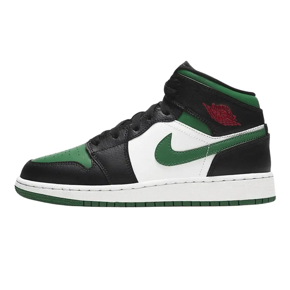 Air Jordan 1 Mid GS 'Black Pine Green' 104D5606