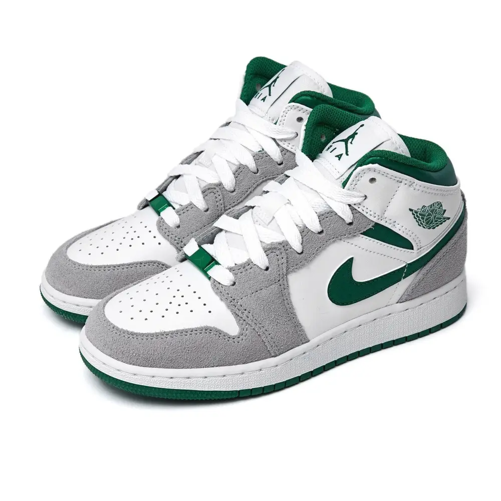 Air Jordan 1 Mid GS 'Green Grey' F2CEF540