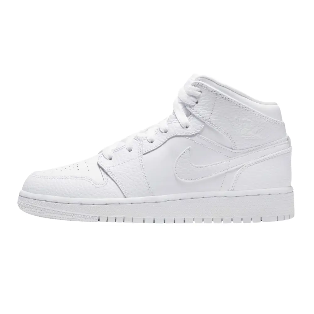 Air Jordan 1 Mid GS 'Triple White'