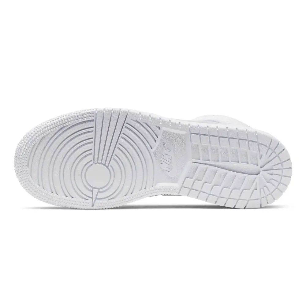 Air Jordan 1 Mid GS 'Triple White' 