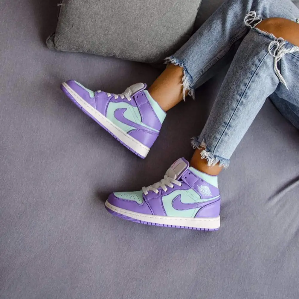 Air Jordan 1 Mid 'Purple Aqua' 
