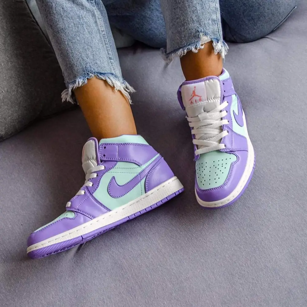 Air Jordan 1 Mid 'Purple Aqua' 