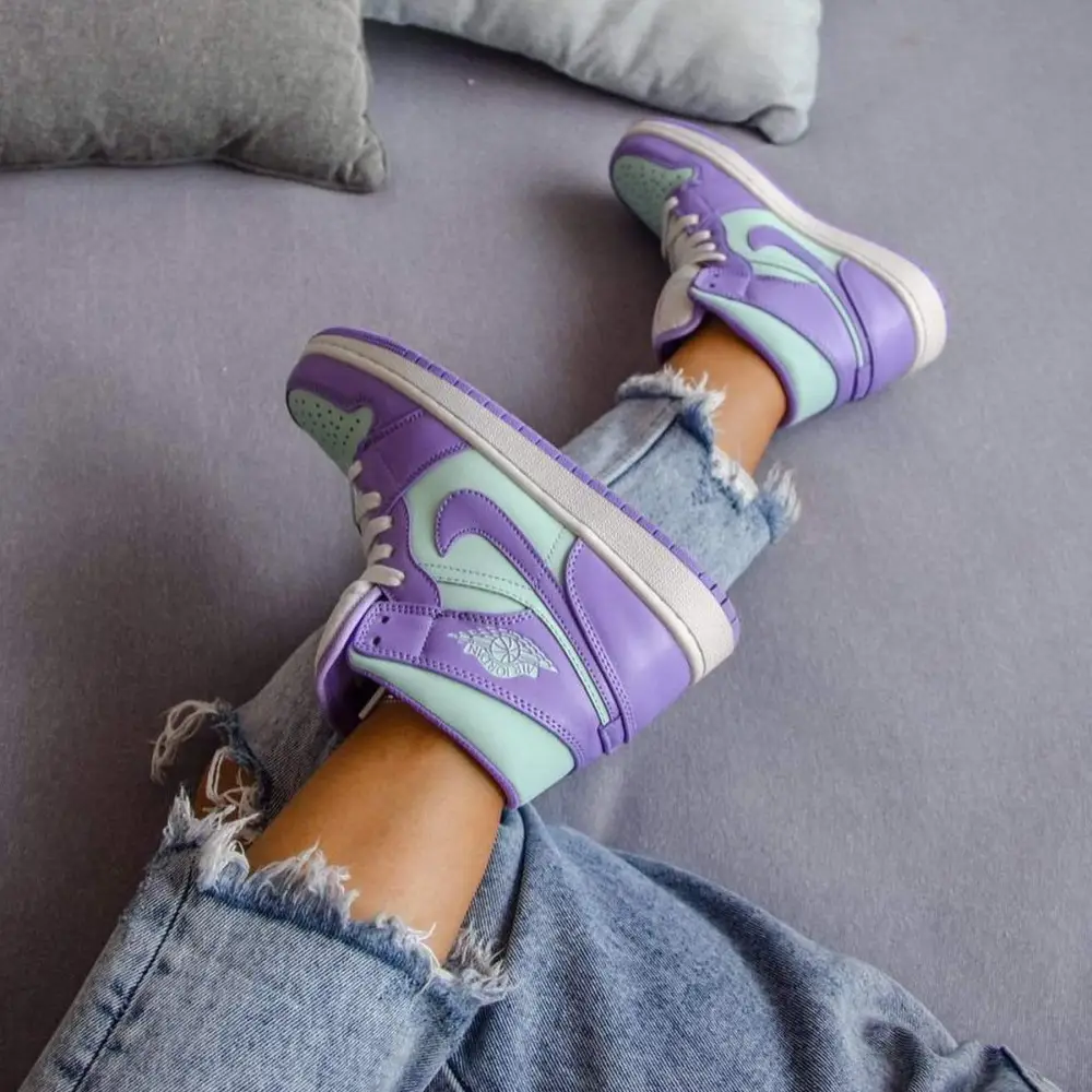 Air Jordan 1 Mid 'Purple Aqua' 