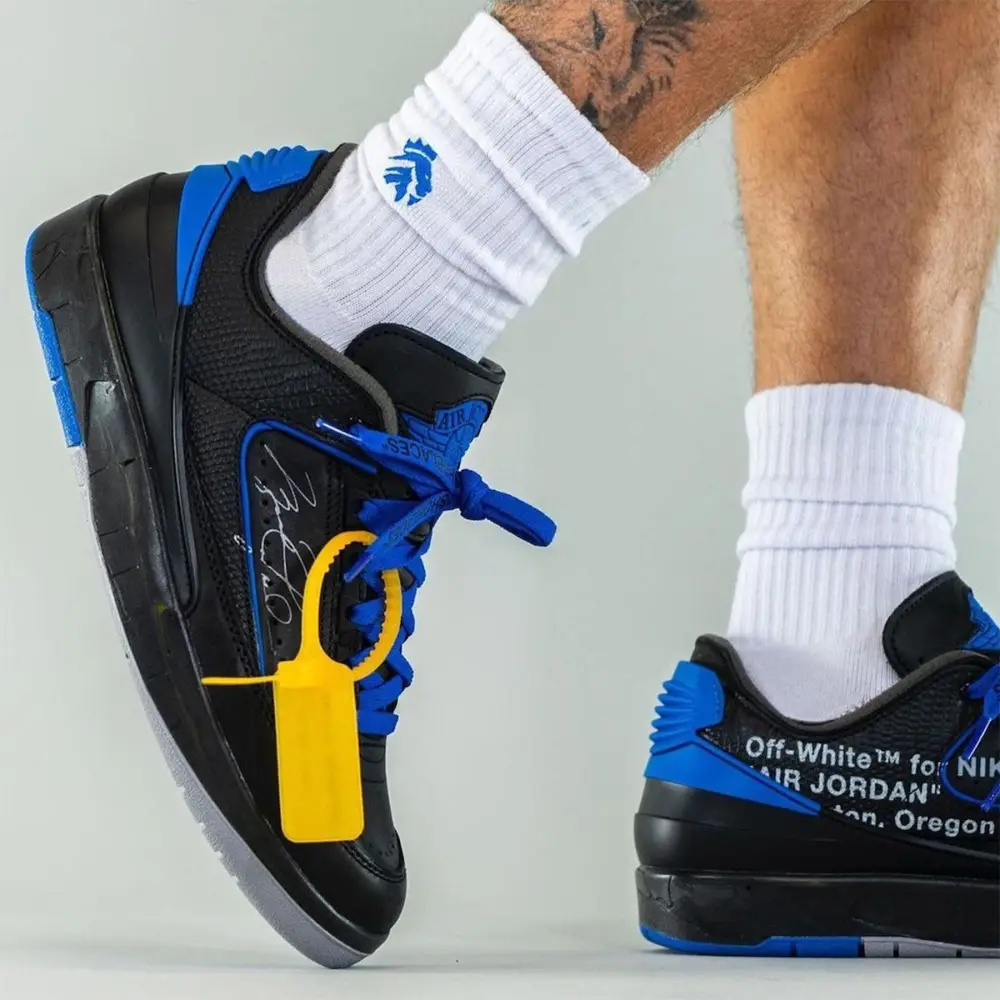 Off-White x Air Jordan 2 Retro Low SP 'Black Varsity Royal' 