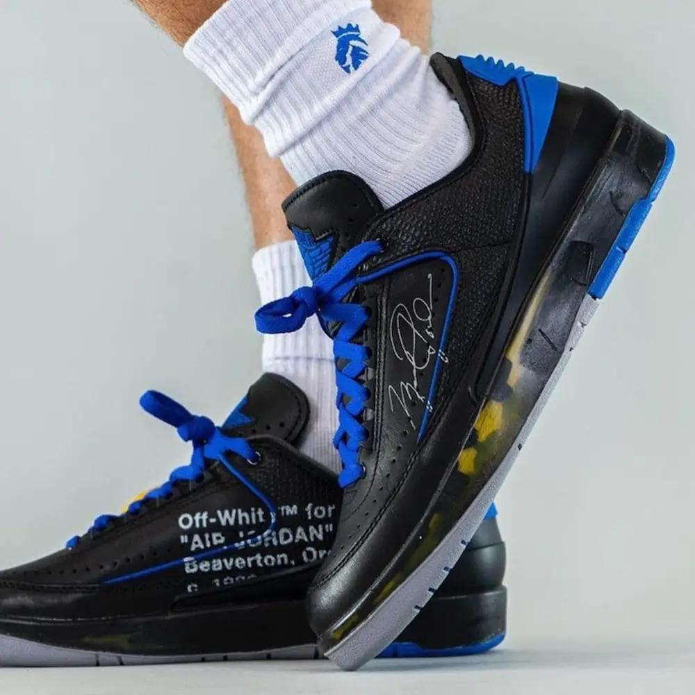 Off-White x Air Jordan 2 Retro Low SP 'Black Varsity Royal' 