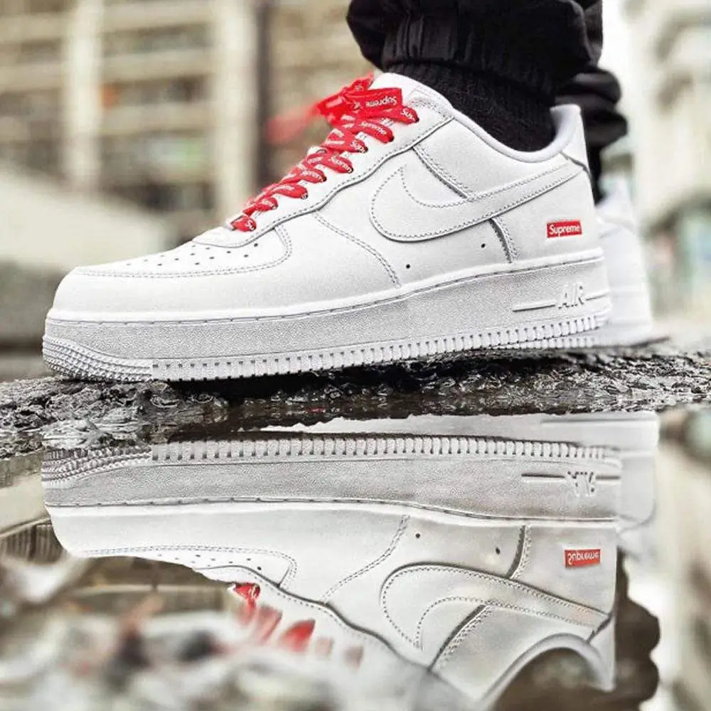 Supreme x Nike Air Force 1 Low 'Box Logo - White' 