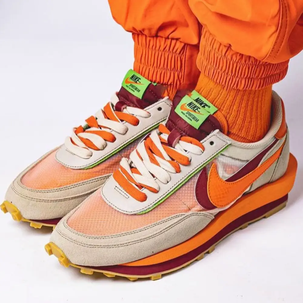 sacai x Clot x LDWaffle 'Net Orange Blaze' 