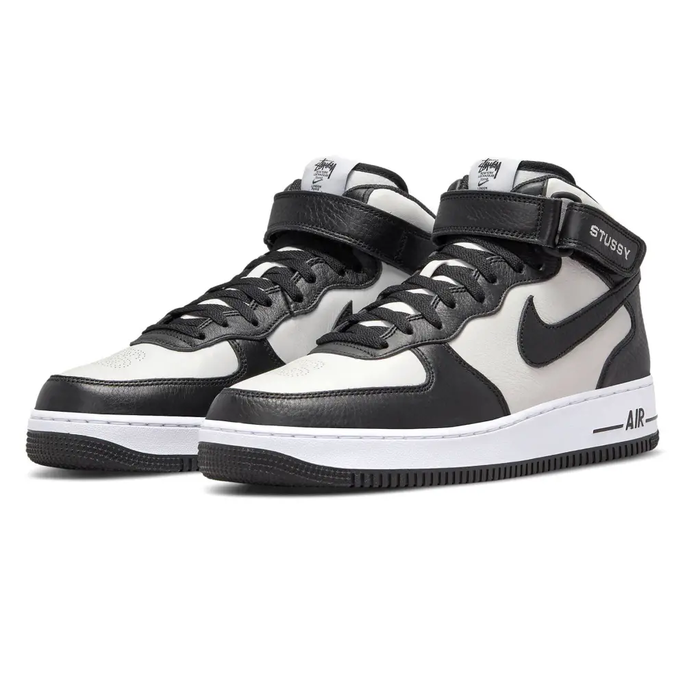 Stussy x Nike Air Force 1 Mid 'Black White'