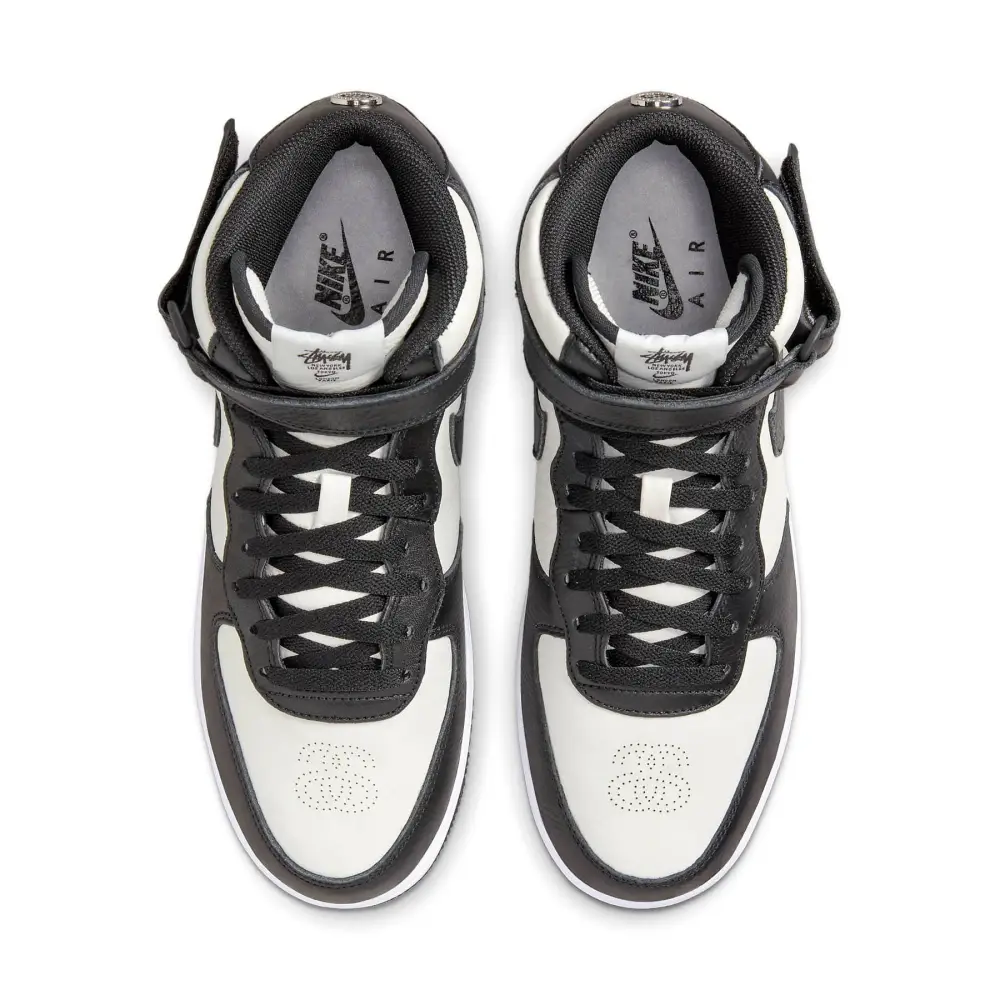 Stussy x Nike Air Force 1 Mid 'Black White' 