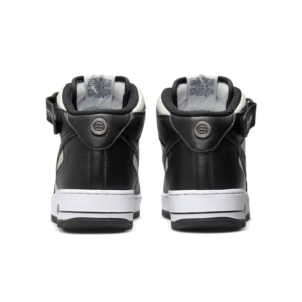 Stussy x Nike Air Force 1 Mid 'Black White' 