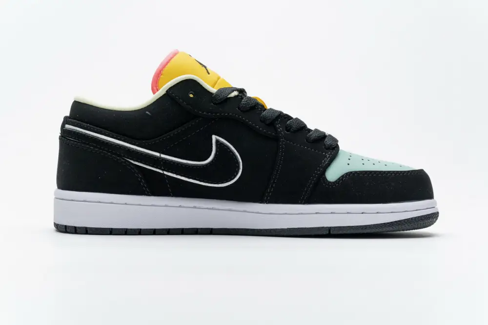 Air Jordan 1 Low Jordan 1 Low Black Aurora Green Laser Orange CK3022-013