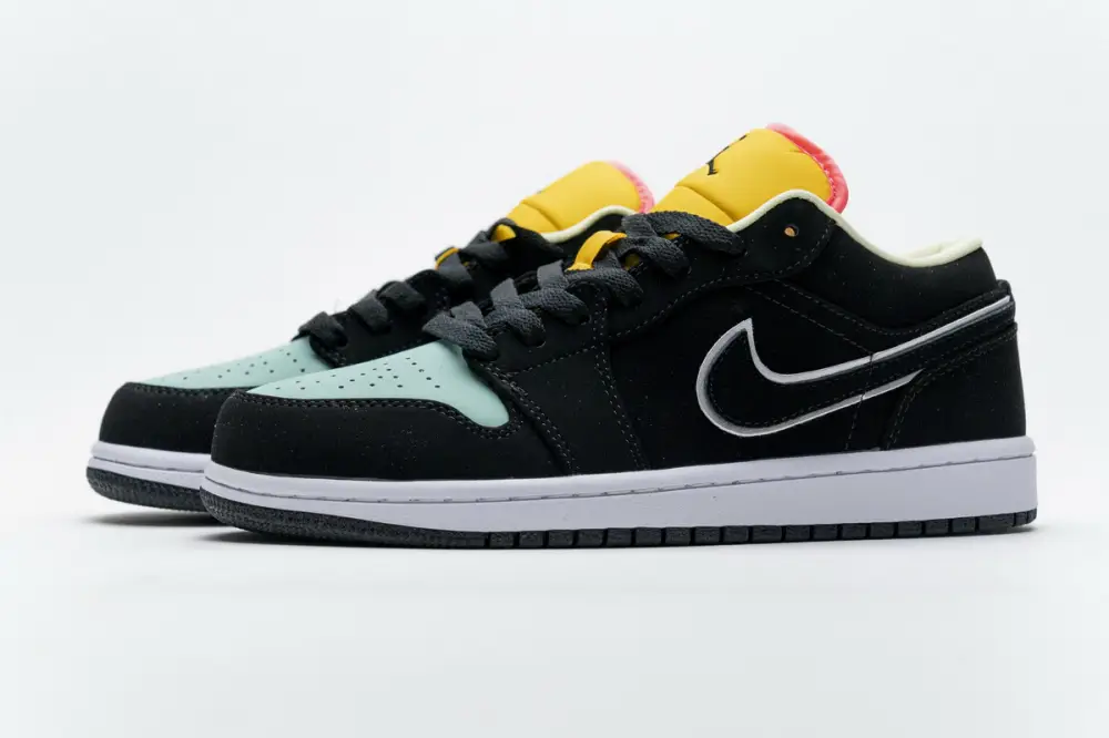 Air Jordan 1 Low Jordan 1 Low Black Aurora Green Laser Orange CK3022-013
