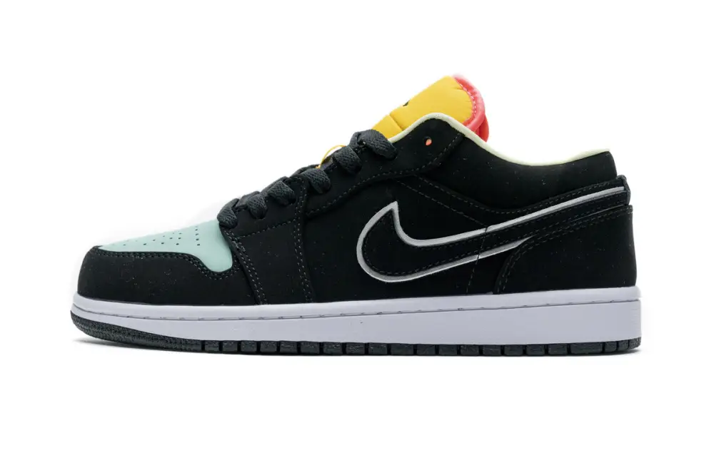 Air Jordan 1 Low Black Aurora Green Laser Orange CK3022-013 06D0270
