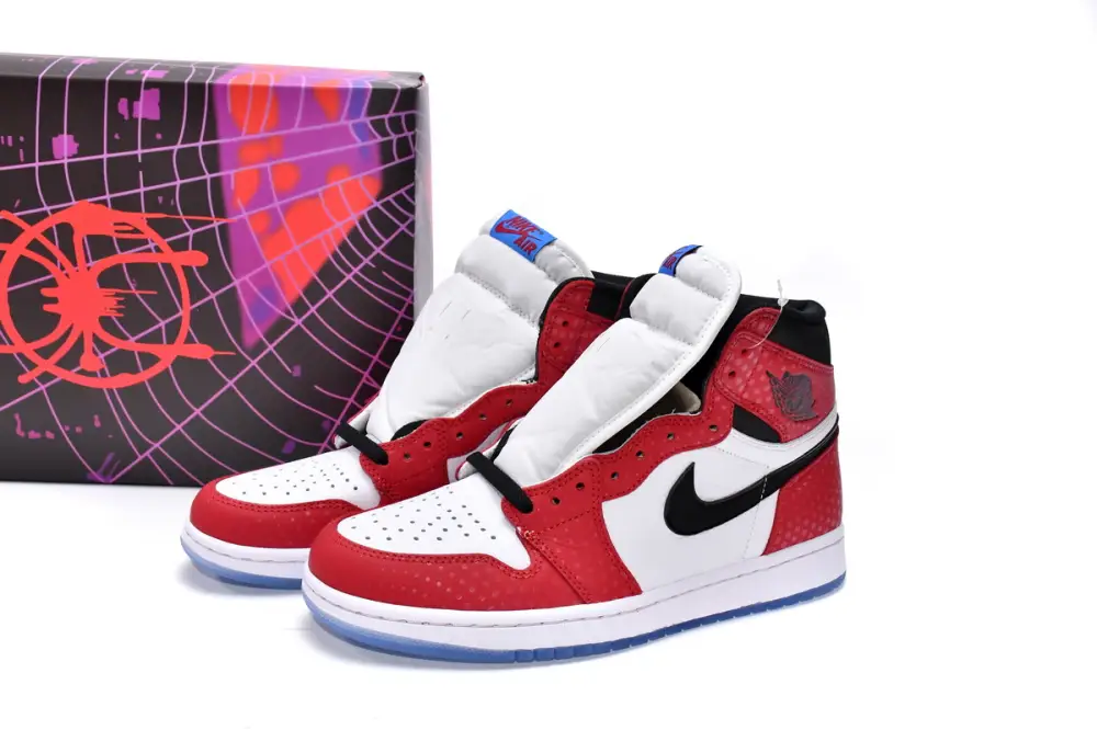 Air Jordan 1 Retro High jordan 1 origin story reps Spider-Man Origin Story 555088-602