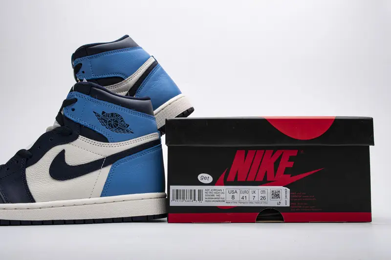 Air Replica Jordan 1 Jordan 1 Retro High Obsidian UNC 555088-140