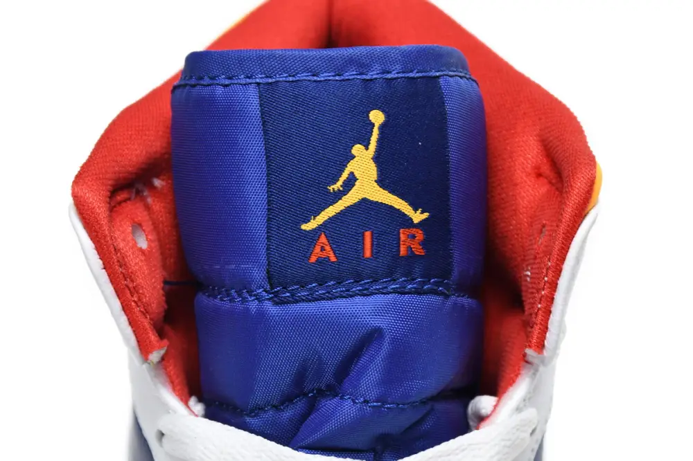 Air Jordan 1 Mid Royal Blue Laser Orange 554724-131 
