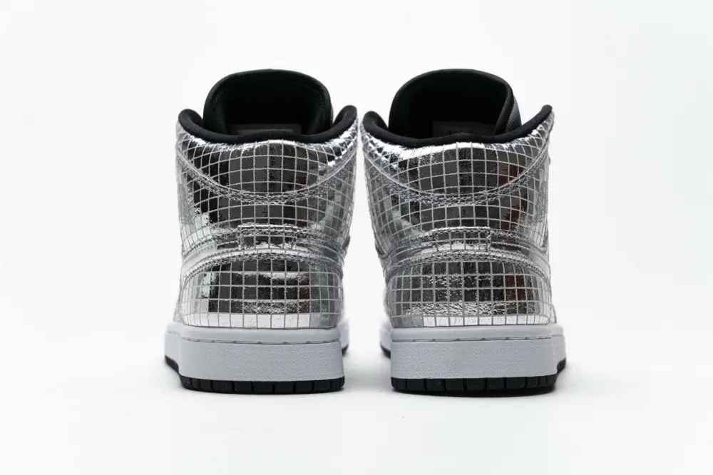 Air jordan 1 mid replica Jordan 1 Mid SE Disco Metallic Silver (W) CU9304-001