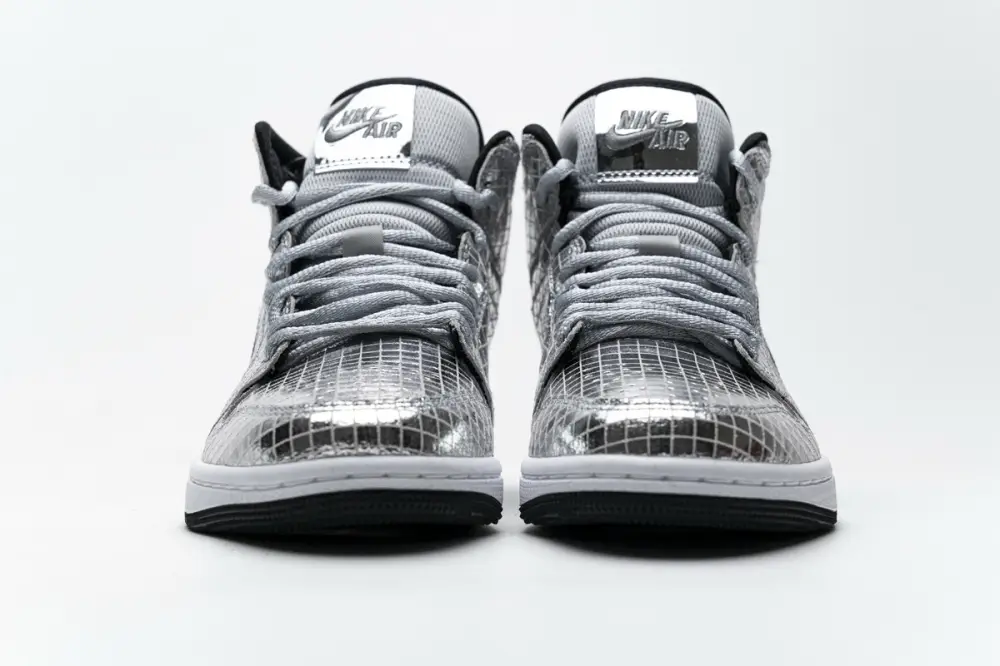 Air jordan 1 mid replica Jordan 1 Mid SE Disco Metallic Silver (W) CU9304-001