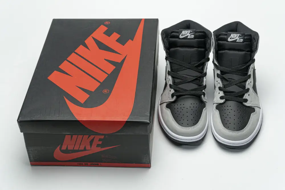 Air jordan 1 high reps Jordan 1 Shadow 2.0 Black Light Smoke Grey 555088-035