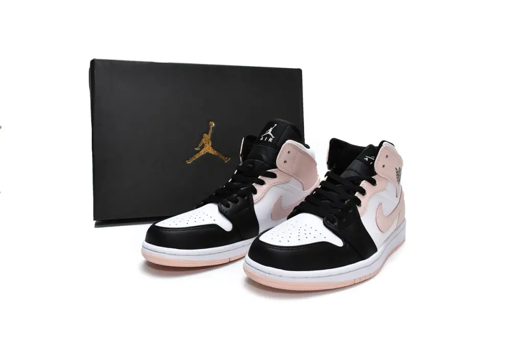 Air Jordan 1 Mid Crimson Tint Toe (GS) 554725-133 