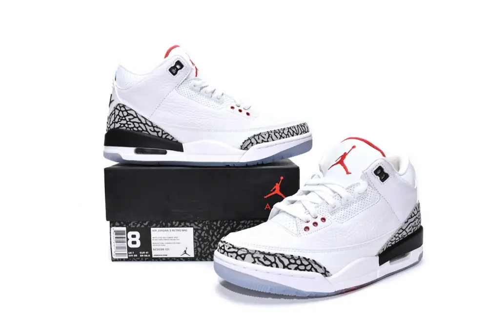 Air jordan 3 White Cement Jordan 3 Retro Free Throw Line White Cement 923096-101(2018)