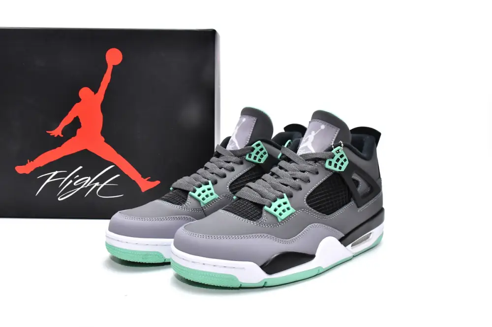 Air Jordan 4 Retro Green Glow 308497-033 (Top Quality) 
