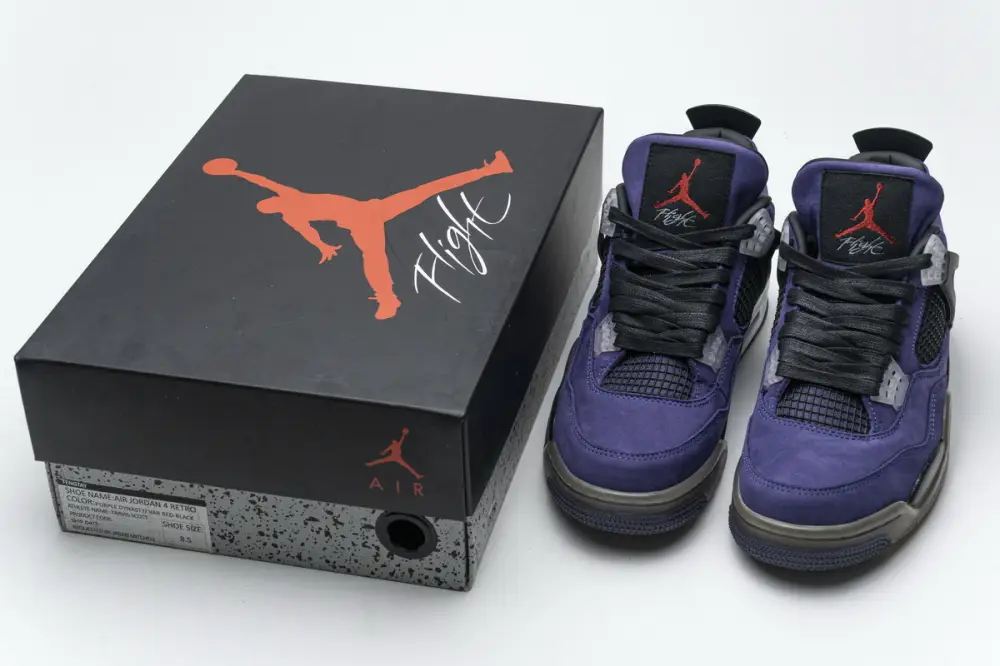 Travis Jordan 4 Reps Scott x Air Jordan 4 Retro Purple 766302