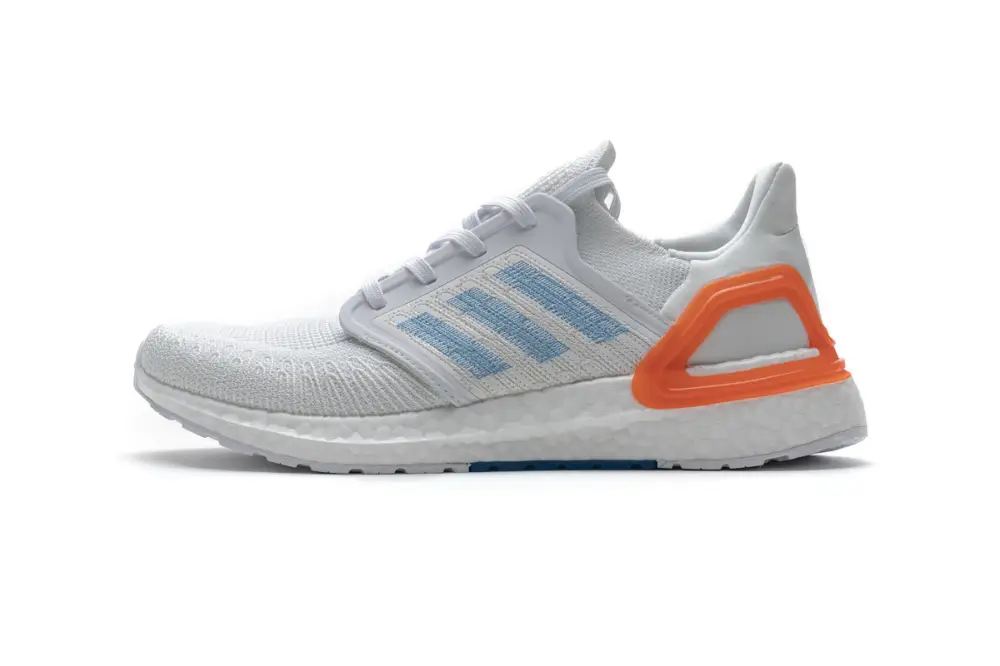 Adidas Ultra Boost  20 White Sharp Blue True Orange EG0768 675994