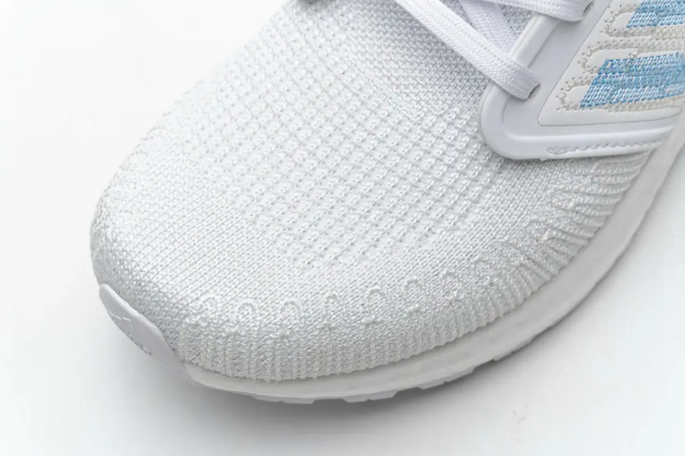 Adidas Ultra Boost  20 White Sharp Blue True Orange EG0768 