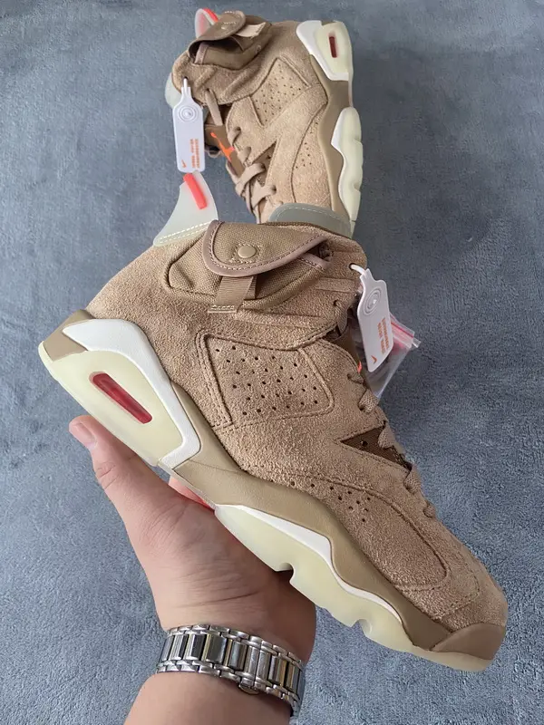 Replica Replica Jordan 6 Travis Scott x Air Jordan 6 British Khaki DH0690-200