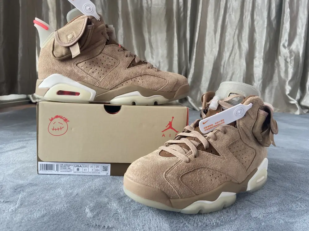Replica Travis Scott x Air Jordan 6 British Khaki DH0690-200 F77C1182