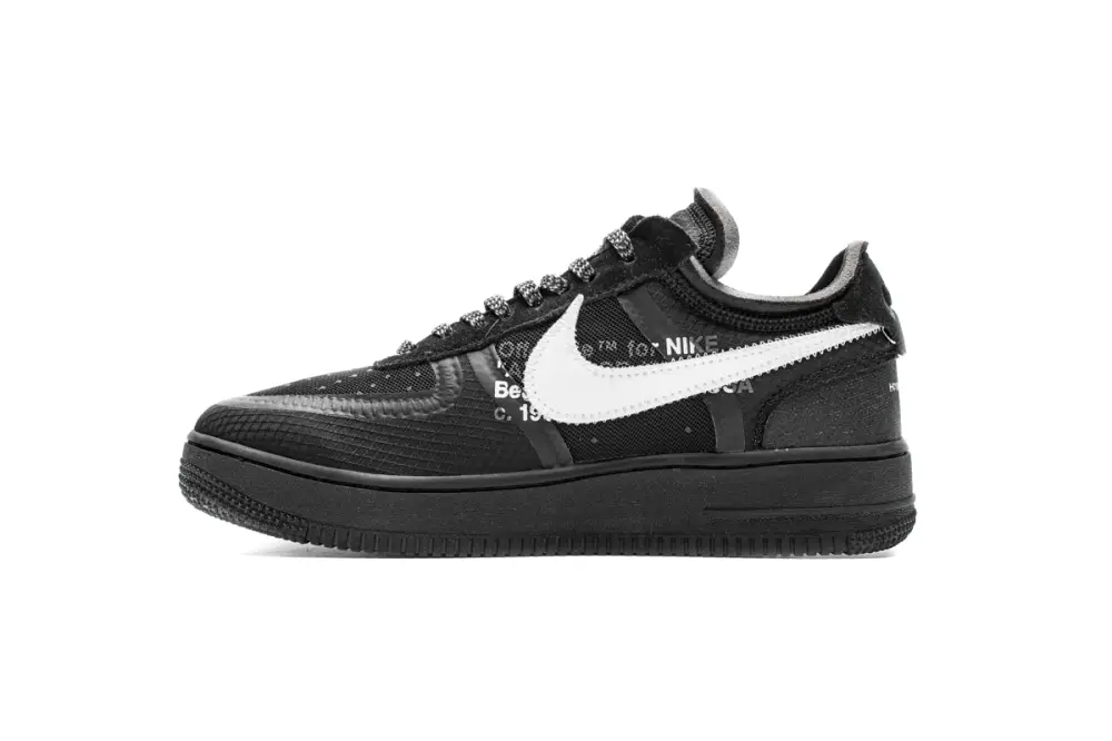 OFF White X Air Force 1 Low Black  AO4606-001 F5642