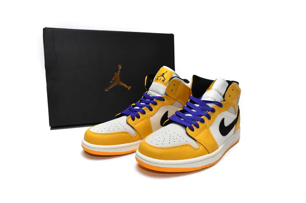 Air jordan 1 mid reps Jordan 1 Mid SE Lakers 852542-700