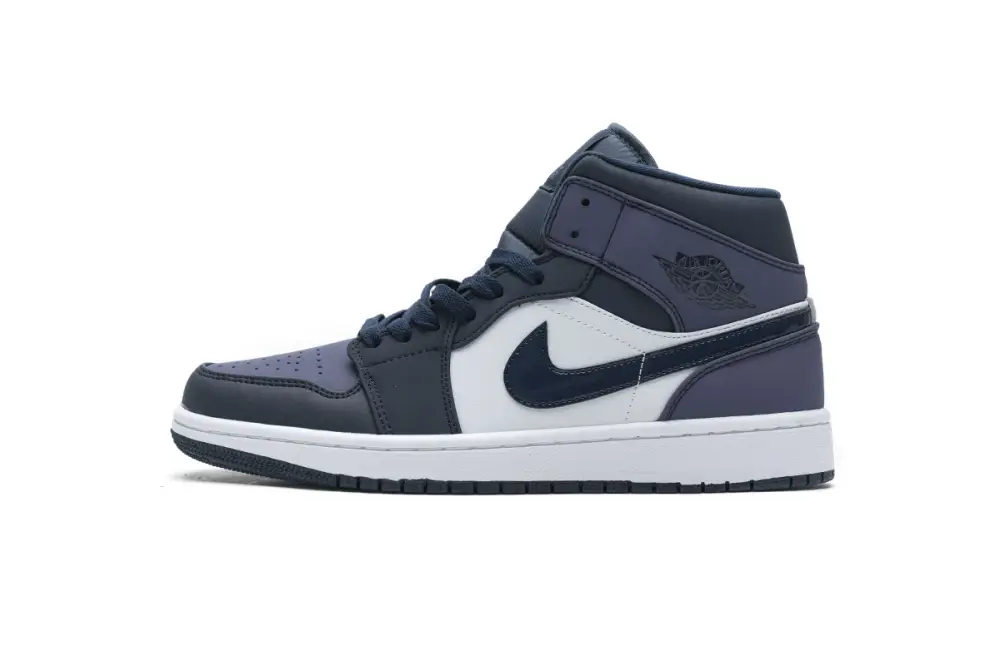 Air Jordan 1 Mid Obsidian Sanded Purple 554724-445 97EB4