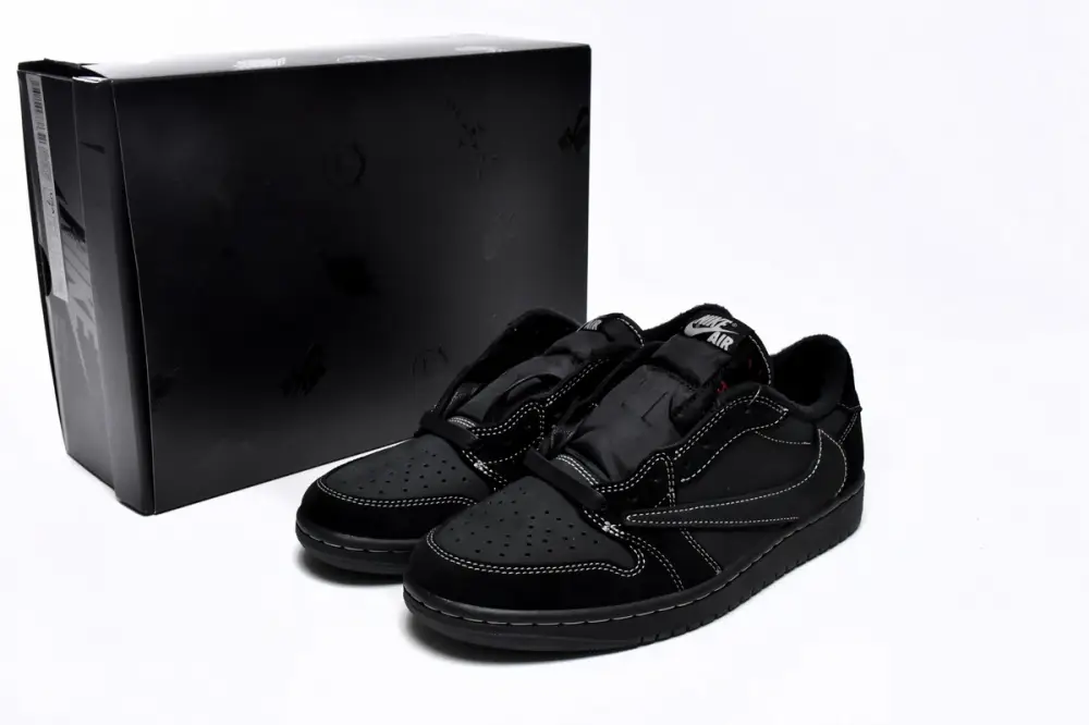 Travis Scott x travis scott black phantom reps Air Jordan 1 Low OG SP Black Phantom DM7866-001（Top version）