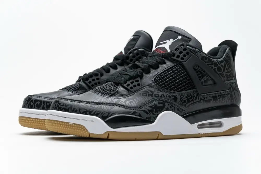 Air 1 op 1 jordan 4 Jordan 4 Retro Laser Black Gum CI1184-001