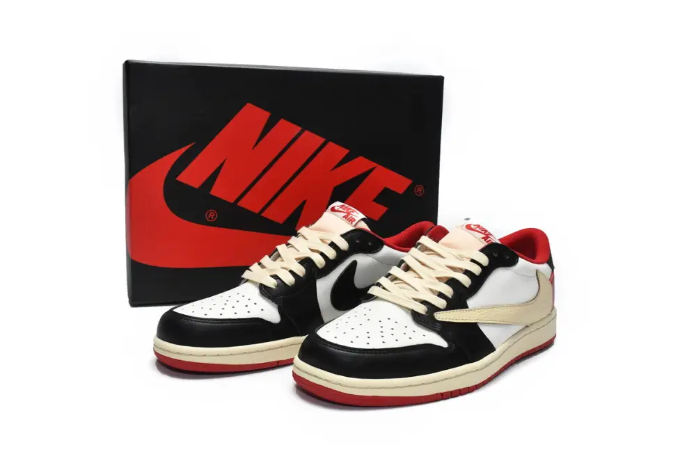 Travis Scott x Air Jordan 1 Travis Scott Black Red Low Black Red DM7866-166