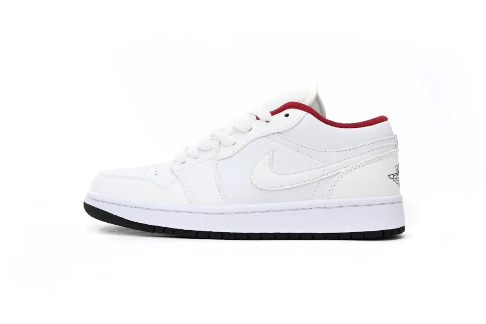 Air Jordan 1 Low All-white Red 553560-164 66C6542