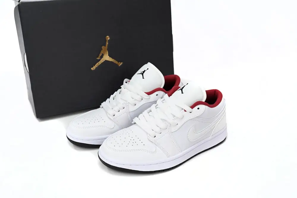 Air Jordan 1 Low All-white Red 553560-164 