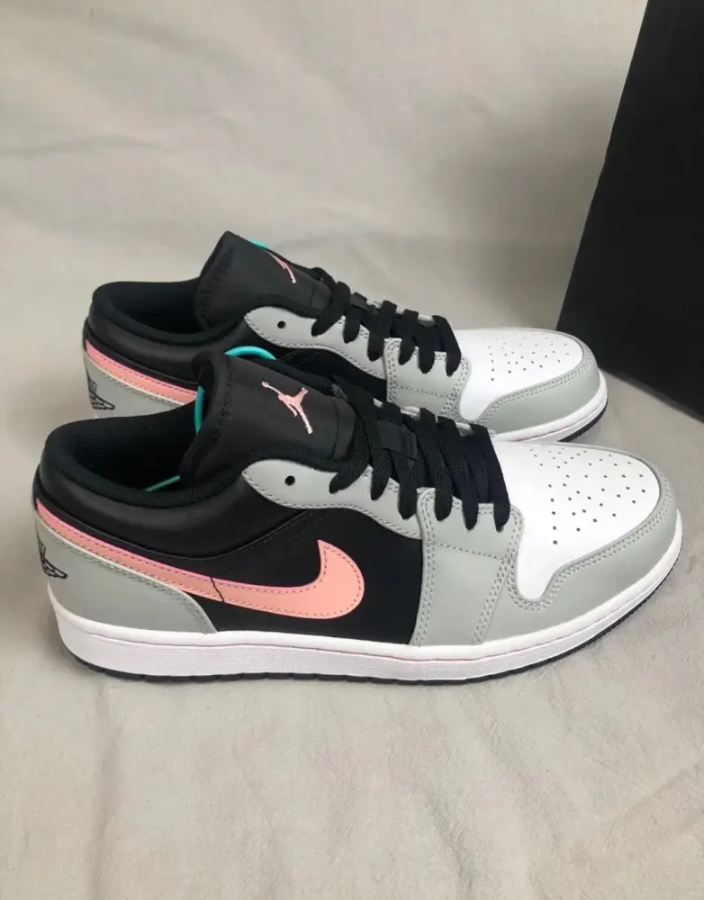 Air Jordan 1 Low Black Grey Pink4 553558-062 