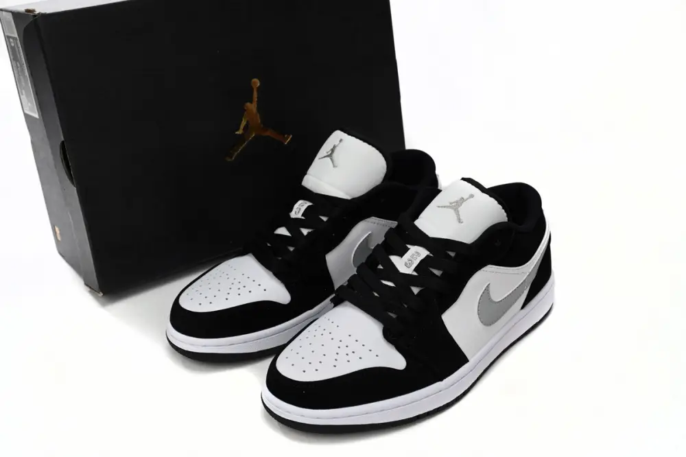 Air Jordan 1 Low Black and White Gray  552780-018 