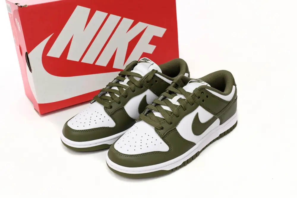 Nike Dunk Low White Scattered olive Green DD1503-200 