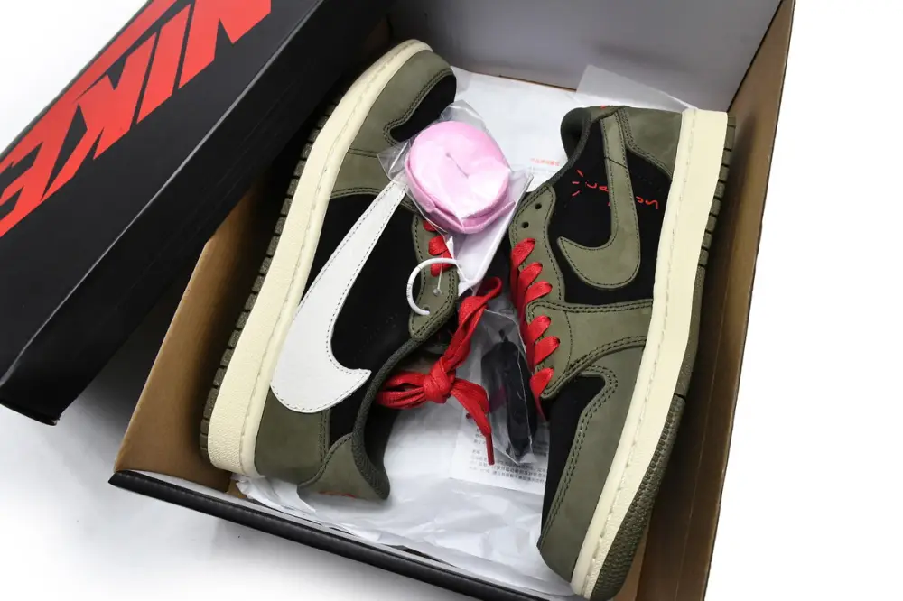 Travis Travis Scott Reps Scott x Air Jordan 1 Low Dark Green DM7866-196