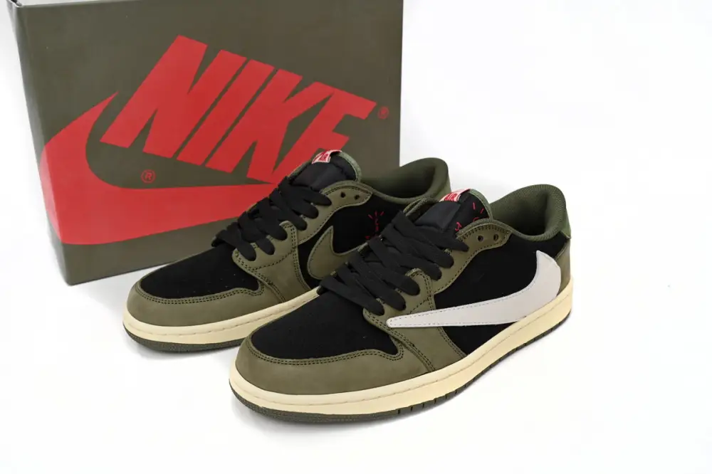 Travis Scott x Air Jordan 1 Low Green Barb CQ4277-200 