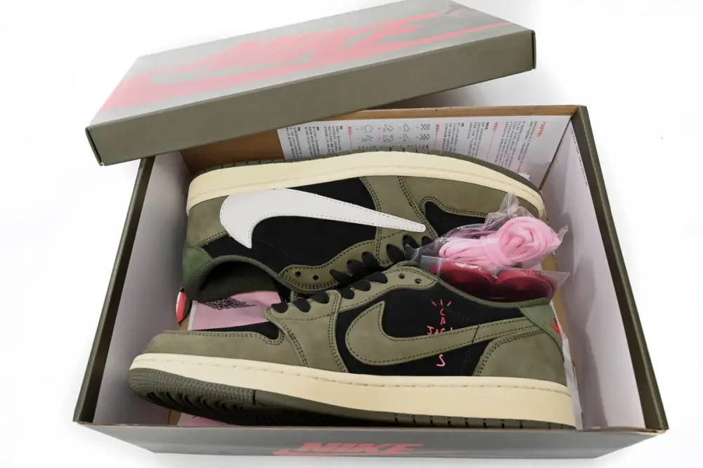Travis Scott x Air Jordan 1 Low Green Barb CQ4277-200 