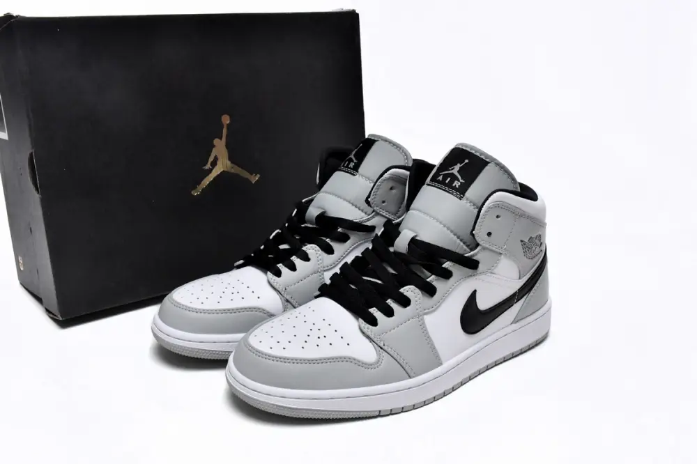 Jordan jsportshoes 1 Mid Light Smoke Grey 554724-092